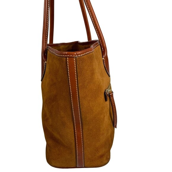 DOONEY BOURKE Burnt Orange Suede Tote w/ Charms/Fobs Style #: BSUED1521 - Picture 6 of 15